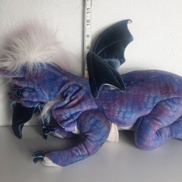 EUC Folkmanis Large Purple Beaked Dragon Griffon Hand Puppet Plush Toy EYELASHES - Picture 5 of 5